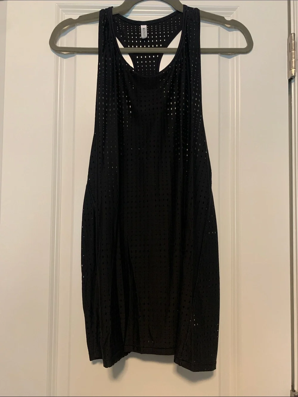 Athleta Black Perforated Racerback Training Tank, Sz XL, Good Condition - Picture 1 of 4